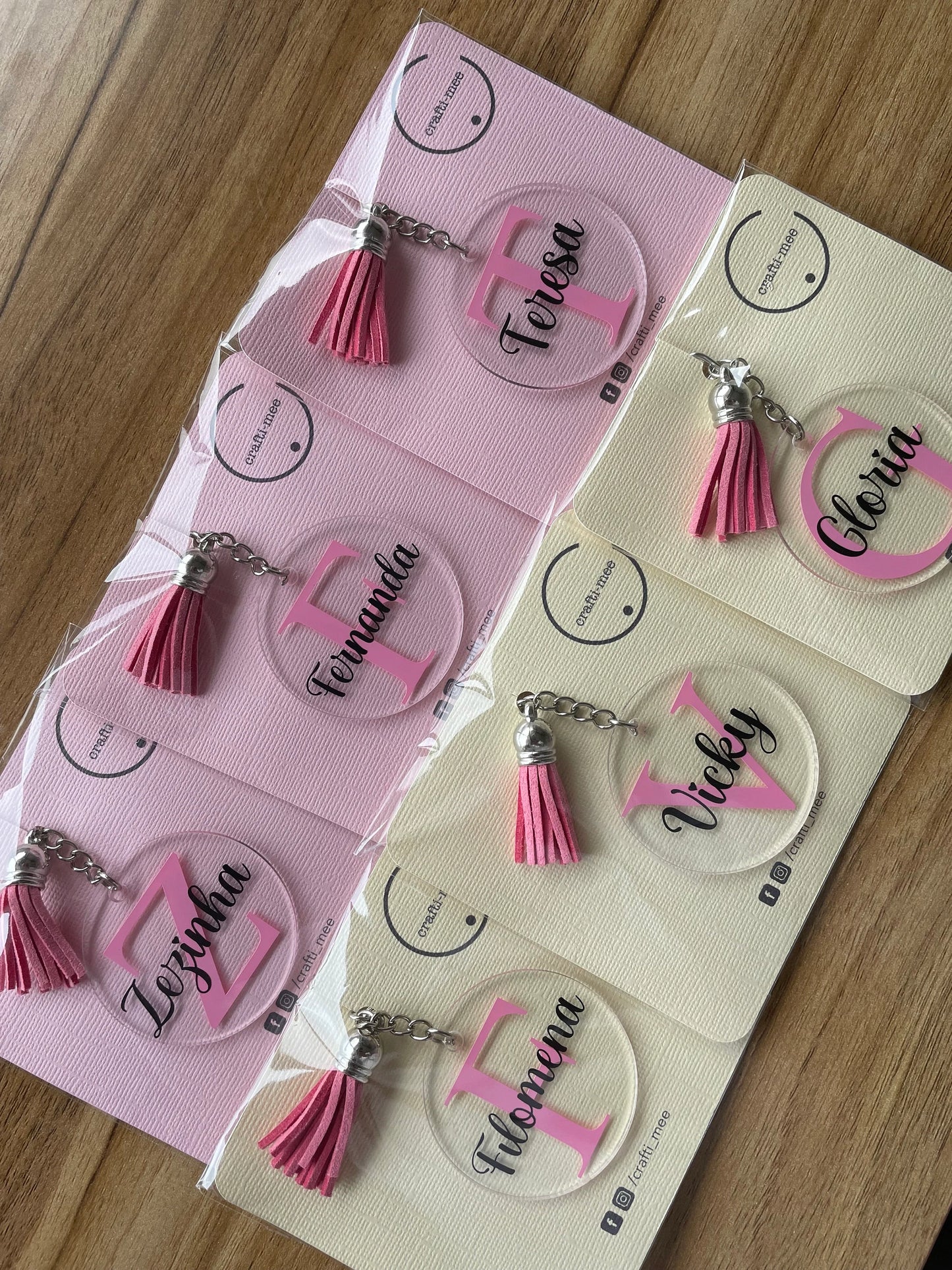 Personalised Acrylic Keychain / Keyring/Personalised Initial Name Keychain /Hen Party / Bridesmaid favour /Gift /Birthday